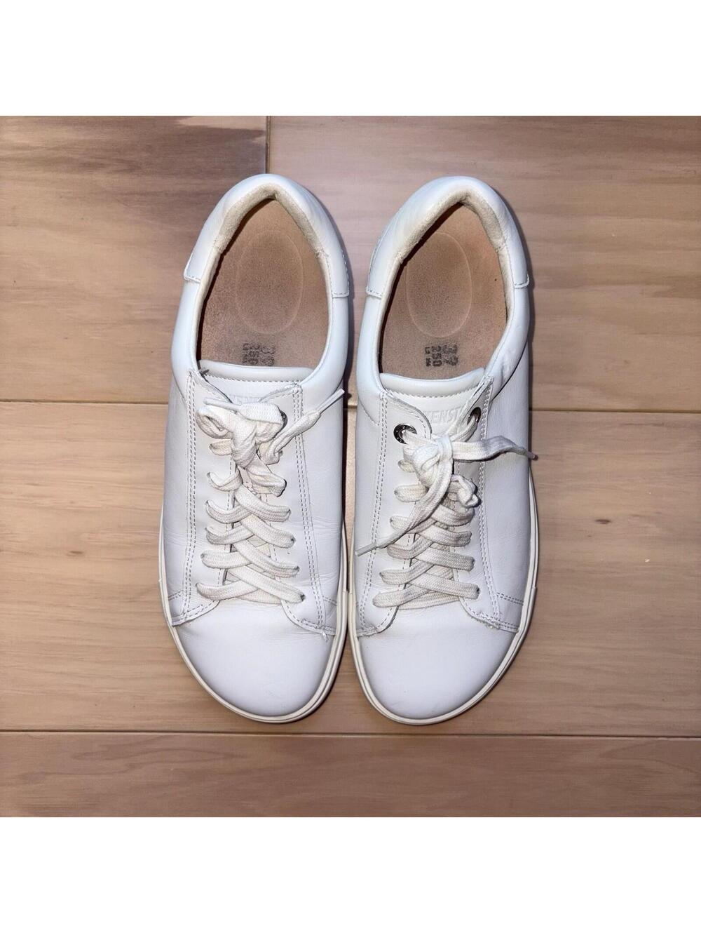 Birkenstock Bend Low White Leather Lace Up Comfort Sneakers Womens 39 US 8 - Picture 4 of 8